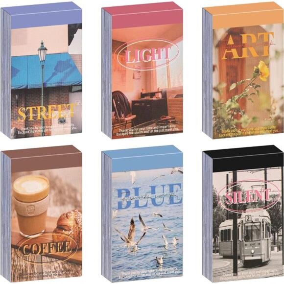 6 Sets 300Pcs Washi Stickers Book for Journaling,Daily Scenery Life Stuff Travel - Picture 1 of 7